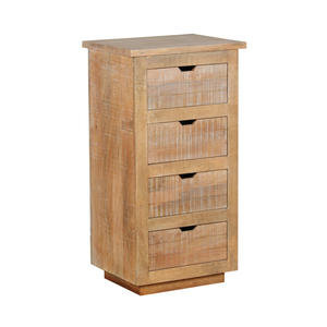 Traditional Solid Mango Wood Drawer <b>Chest</b> with Classic Design Spacious Wooden <b>Storage</b> Cabinet for Bedroom with Long Lasting - Product Image 2