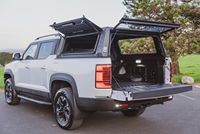 Coque de camping-car pour camion, installation sans perçage, rails de toit relevables, panneaux MOLLE, aluminium, 4x4, durable, verrouillable, personnalisable