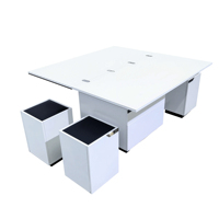 Table basse relevable contemporaine en bois à hauteur réglable avec chaises, gain de place, multifonctionnelle, rangement écologique pour la maison
