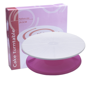 منصة دوارة للكيك قابلة للإزالة، حامل كيك دائري من البلاستيك، منصة دوارة لتزيين الكيك يدويًا، سهلة التفكيك والتخزين، أدوات الخبز - Product Image 4