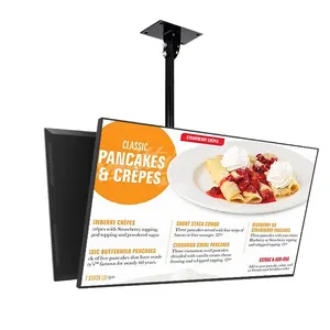 32 43 55 pouces 4K Android media player affichage intérieur restaurant écran tactile commande tableaux pour restaurants tableau de menu numérique