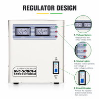Stabilisateur de tension pour climatiseur et réfrigérateur avec boîtier métallique 5000VA, protection contre les surtensions et les sous-tensions