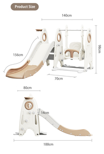 Tàu không gian theo chủ đề Toddler PVC nhựa thương mại ngoài trời trượt và Swing Set - Product Image 2