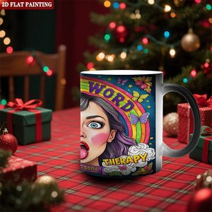 Mug à thé de voyage portable, noir givré, 11 oz, céramique, sensible à la chaleur, tasse magique changeante de couleur - Product Image 2
