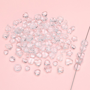 Perle de verre en forme de papillon coeur série de couleur transparente pour la fabrication de bijoux <span class=keywords><strong>perles</strong></span> de verre Perle coeur verre pour faire bijoux - Product Image 4