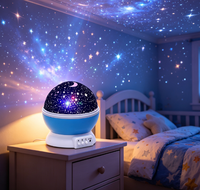 Lampes pour chambre à coucher, projecteur d'étoiles romantique rotatif à 360 degrés