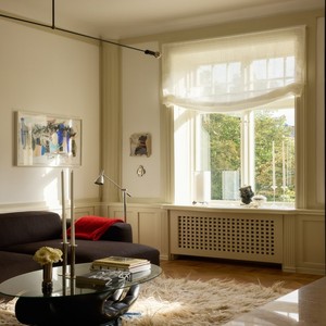 Custom Sheer Roman <b>Shades</b> <b>Light</b> Filtering Linen Look Window Blinds for Hotel Apartment Interior Projects - Product Image 1