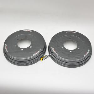 อุปกรณ์ตกแต่งรถยนต์ 4x4 แบบสากล 6x139.7 ฝาครอบดรัมเบรกหลังลายคาร์บอนไฟเบอร์ ฝาครอบดรัมอะลูมิเนียม - Product Image 1