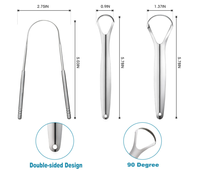 Vente en gros d'accessoires d'hygiène buccale : Nettoyeur de langue en acier inoxydable pour une haleine plus fraîche, gratte-langue en cuivre