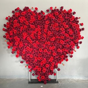 L-HFA035 Wholesale Artificial Flower Heart <b>Arch</b> Wedding Red Heart Flower <b>Arch</b> Backdrop Heart Flower <b>Arch</b> for Wedding <b>Decoration</b> - Product Image 4