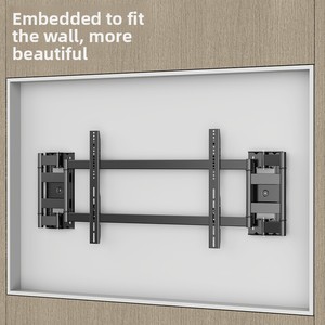 Support mural TV à mouvement complet pour espaces étroits, idéal pour les coins, profil mince, design compact, montage facile, bras télescopique 70 pouces - Product Image 1