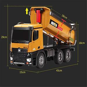 <span class=keywords><strong>HUINA</strong></span> <span class=keywords><strong>1573</strong></span> 1/14 Camión Volquete RC de 2.4GHz, Juguete de Ingeniería de 10 Canales con Descarga Automática, Camión de Control Remoto con Luces LED, Coches RC - Product Image 4
