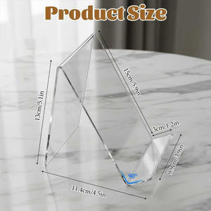 Expositor de Acrílico Transparente de 4x5 Pulgadas con Soporte <span class=keywords><strong>para</strong></span> Tabletas, <span class=keywords><strong>para</strong></span> Libros, Cuadros, Cuadernos, <span class=keywords><strong>Partituras</strong></span>, Obras de Arte y CD. - Product Image 2