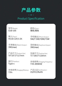 Cargador inalámbrico magnético OEM 15W 3 en 1 Estación de escritorio de carga magnética ABS + PC para iPhone - Product Image 3