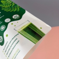 Sachets d'emballage personnalisés en aluminium imprimé pour poudre de racine, supplément à base de plantes, feuilles de Moringa, pochettes verticales thermoscellables refermables numériques