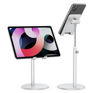Support de téléphone et microphone de bureau réglable et pliable en alliage d'aluminium ajouré, entièrement en métal - Product Image 1