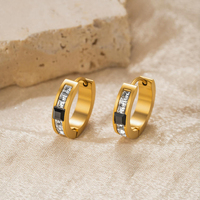 Boucles d'oreilles coeur en acier inoxydable 316L plaqué or 18k Boucles d'oreilles mode pour femmes sans ternissement