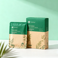 Sachets d'emballage en papier kraft pour masques faciaux, étanches, scellés sur trois côtés, pour masques en tissu de soin de la peau