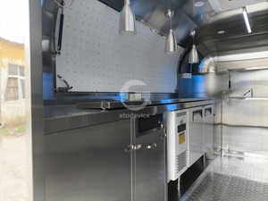 Chariot alimentaire mobile Etodevice, camion de restauration rapide en acier inoxydable, remorque à crêpes à vendre - Product Image 5