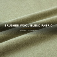 Tissu tricoté en laine et polyester de qualité supérieure, prix usine, faible MOQ, vert technique, doux, dense, anti-boulochage, faible rétrécissement
