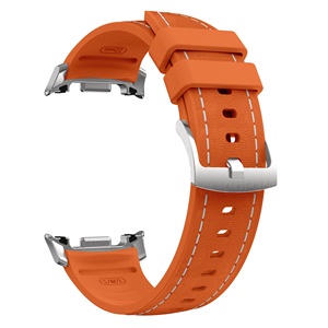 Correa de silicona de cuero <span class=keywords><strong>compatible</strong></span> <span class=keywords><strong>con</strong></span> <span class=keywords><strong>Samsung</strong></span> Galaxy Watch 8 40/44mm, correa deportiva adecuada para Galaxy Watch 8 Classic - Product Image 4