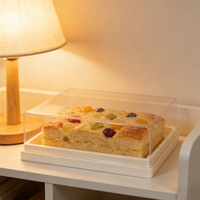 Nouvelle conception de boîtes à gâteaux carrées miniatures jetables anti-buée avec couvercles, contenants pour pâtisseries, fromages, desserts, pain