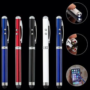 4 in 1 LED Flashlight Laser Pointer Capacitive StylusTwist Metal <b>Ballpoint</b> <b>Pen</b> Multi Function Rotating Advertising Signature <b>Pen</b> - Product Image 1