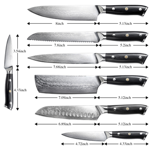 Custom Kitchen <strong>Knife</strong> Set Luxury Japanese Damascus Cooking <strong>Knife</strong> Ultility Vg10 High Carbon Steel Chef <strong>Knife</strong> - Product Image 4