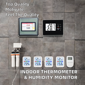 Trong Nhà Kỹ thuật số ABS Nhiệt kế ẩm kế độ ẩm thoải mái chỉ số nhiệt độ màn hình Nhà Văn phòng khách sạn nhà kính OEM - Product Image 5