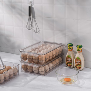 2022 new refrigerator egg box refrigerator manager storage box refrigerator transparent plastic food storage box