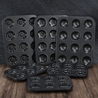 Backblech aus Kohlenstoffstahl in Profiqualität, Kürbisschalenform für Muffins, Cupcakes und Törtchen