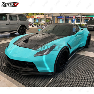 C7 modifié avec des lèvres avant et arrière en fibre de carbone et des jupes latérales, adapté aux <span class=keywords><strong>Corvette</strong></span> C7 de 2014 à 2019. - Product Image 5
