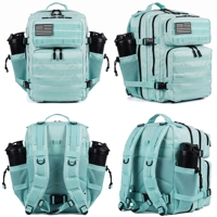 Sac de voyage imperméable personnalisé Trailpop avec logo, pour le sport, la randonnée, le camping, la gym, sac à dos tactique vert menthe 35L