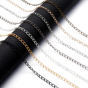 Iron <b>Chain</b> For Jewelry Making Plated Metal Link <b>Chain</b> Middle Size DIY Necklace Bracelet <b>Earring</b> Accessories - Product Image 2