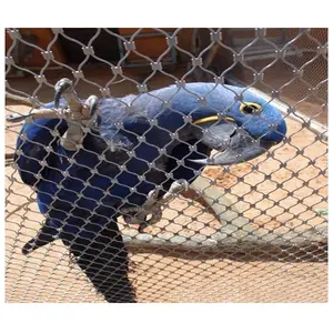 Large birds mesh metal rope mesh monkey enclosure flexible cable net aviary ss wire rope mesh