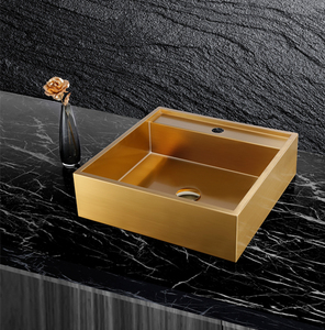 Oro pittura di colore Foshan lavello rubinetto di design in acciaio lavaggio a mano lavello - Product Image 2