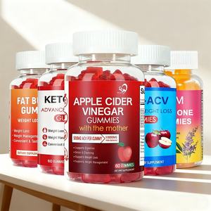 Bonbons gélifiés au vinaigre de cidre de pomme Chinaherbs 100% naturels, végétaliens, sans OGM pour adultes, favorisent la digestion et la perte de poids - Product Image 1