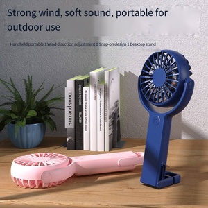 Wholesale Private Model Holding a Fan. Popular USB Desktop <b>Folding</b> High-power Small Fan for Outdoor Portability. Gift. - Product Image 5