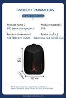 Sac à dos PS5 imperméable en EVA rigide 5 en 1 de grande capacité, nouveau design, pour accessoires de jeux vidéo, sac de voyage pour console