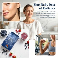 WELLBODY Sachet de boisson orale beauté aux baies mélangées, 9 extraits de super baies pour une peau éclatante et lisse, contrôle du sébum