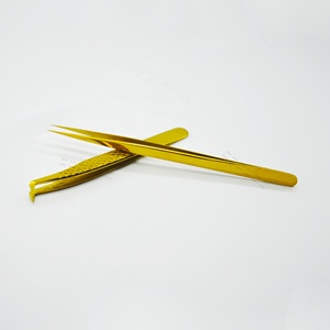 Pince à cils en acier inoxydable personnalisée testée à la main pince à épiler cosmétique à prise précise pour extensions de cils Volume et pointes en fibres - Product Image 4