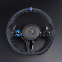   Volant de direction à ligne bleue, fond plat, performance Sprint, personnalisation, amélioration de la prise en main, remplacement pour la plupart des modèles