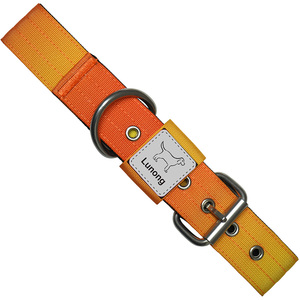 Collier pour chien personnalisé Lunong avec boucle en métal, rembourré, en nylon doux, réglable, rubans imprimés en couleur, durable - Product Image 2