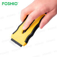 Foshio Rétractable Métal Nettoyage Grattoir Raclette Vinyle Remover Outils
