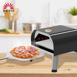 KEYO Manufacturer Price Outdoor Grill Tabletop 12 Inch Portable Horno De Forno Gaz Gas Pizza Oven For Sales