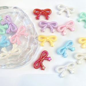 ठोस रंग Uv स्टार धनुष ऐक्रेलिक बेड्स डिय हेयर एक्सेसरीज कीचेन चरस ढीली बेड्स गहने बनाने की आपूर्ति - Product Image 2