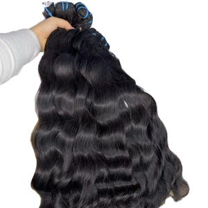 ผมต่อแบบเวอร์จิ้น 100% หนังกำพร้าผมเรียงตัวกันเป็นเส้นเดียวกัน ไม่ผ่านการแปรรูป  แบบเย็บสองชั้น  ขายส่งผมมนุษย์แท้ (100 กรัม) - Product Image 1