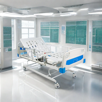 Vente en gros de lit médical en plastique ABS à rail latéral en alliage d'aluminium lit d'hôpital automatique à roulette muette unilatérale