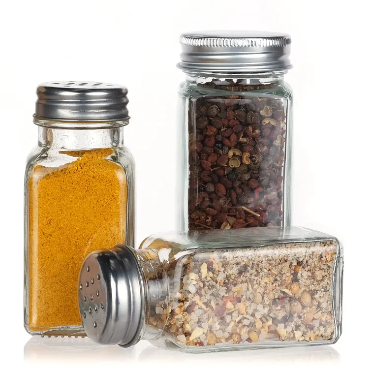 12 Pack 24 Pack 4 Oz Custom Spice Jar Set Seasoning Glass Spice Jar With Labels
