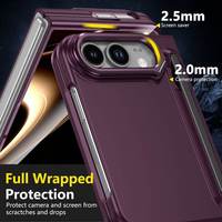 Ideaal voor iPhone 18 Duo opvouwbare camera draaibare beugel volledige scharnierbescherming met gehard glas stylus schokbestendige telefoonhoes